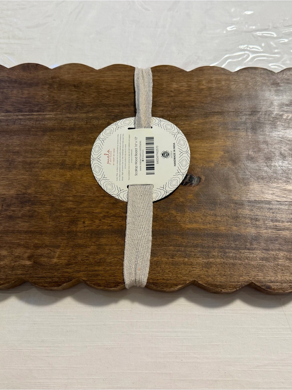 Scalloped Edge Wood Serving Board